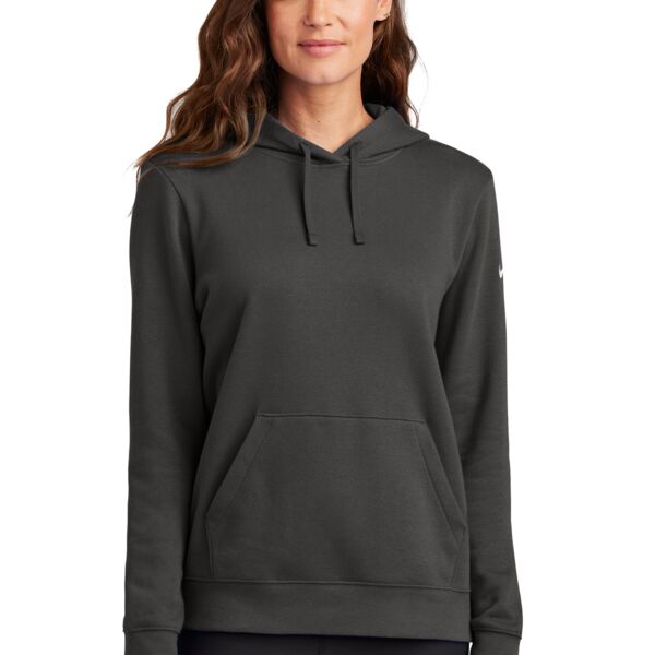 Ladies Club Fleece Sleeve Swoosh Pullover Hoodie Thumbnail