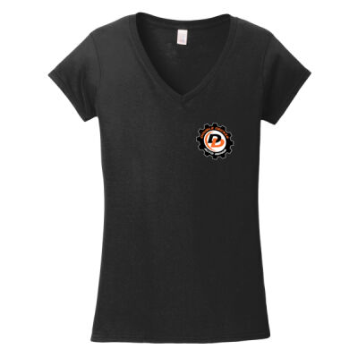 Double Decker Auto - Softstyle ® Ladies Fit V Neck T Shirt Thumbnail